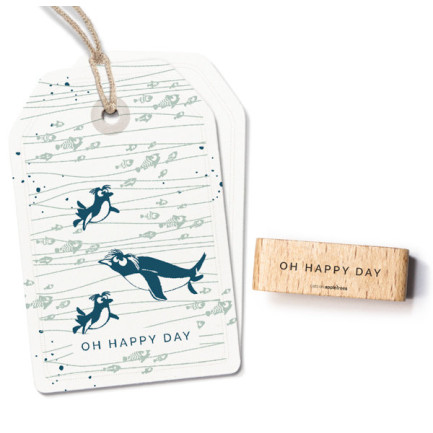 cats on appletrees スタンプ☆ハッピーデー 英字(Oh happy day)☆